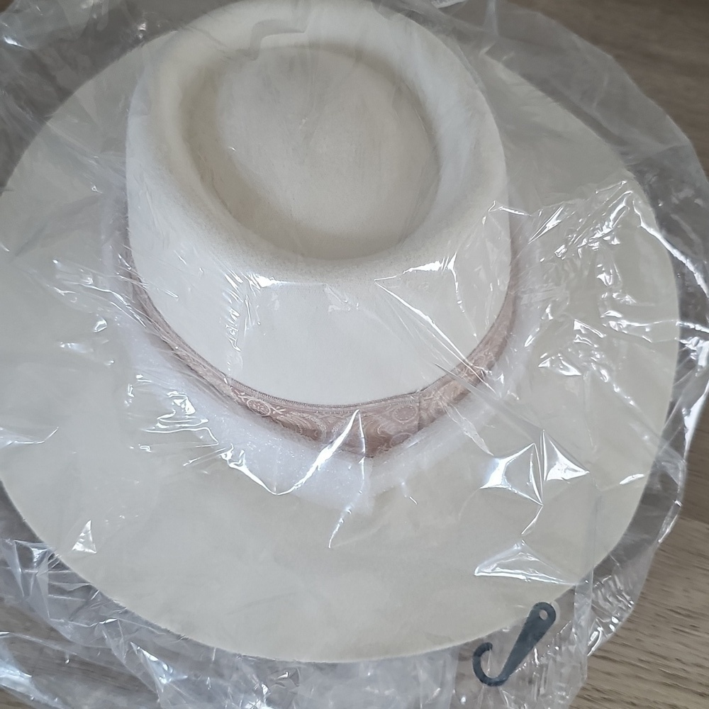 NWT Melrose and Market Novelty Boater Hat w Wide Brim Ivory Combo ONE SI… - Picture 9 of 9